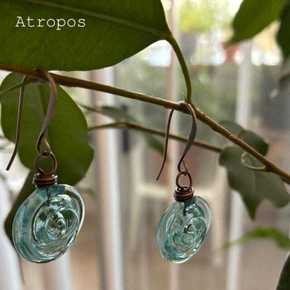 Teardrop Mason Jar Earrings: Recycled Vintage Glass