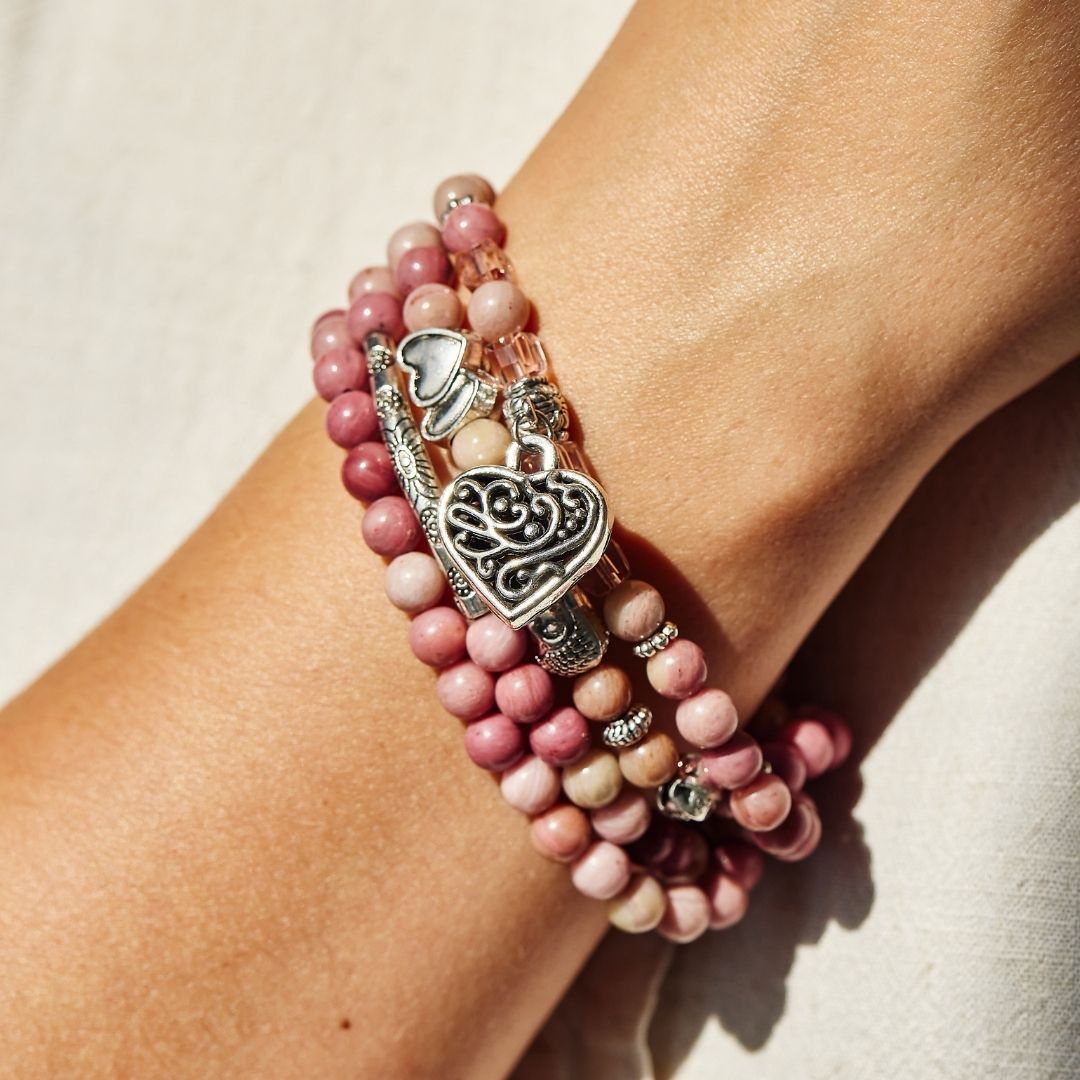 108 Natural Rhodochrosite Mala Beads