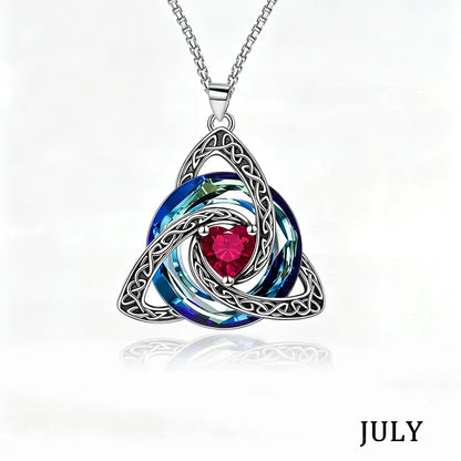 Birthstone Celtic Knot Necklace for Women
