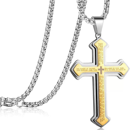 ✝️ “The Lord's Prayer” Cross Necklace -- Unisex