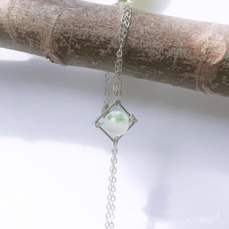 Handmade Cube Jade Bracelet