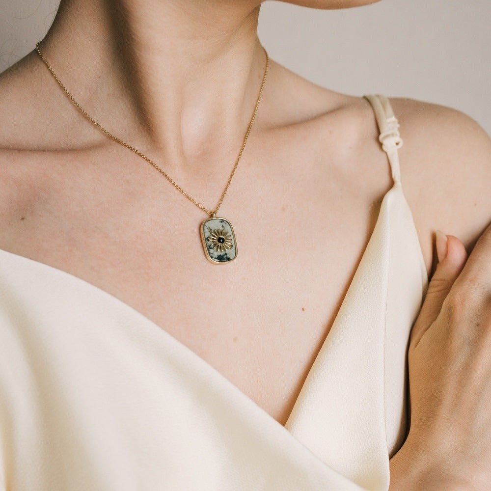 Crystal Sunflower Necklace