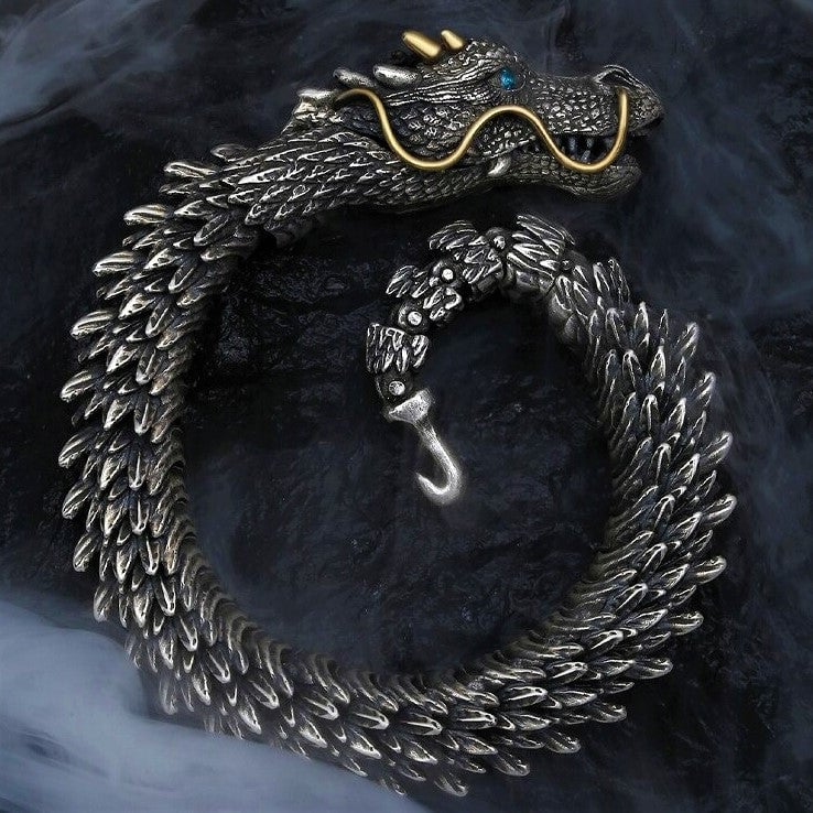 ⏰HOT 49% OFF -Handmade gold horned dragon bracelet