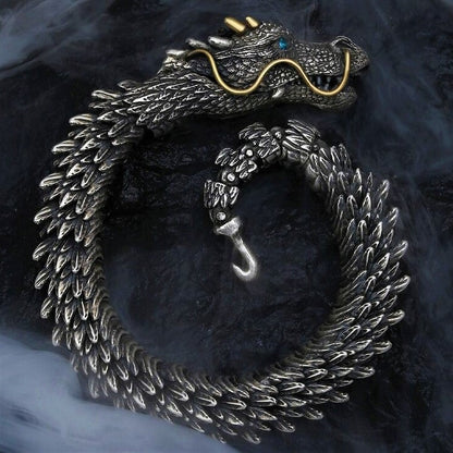 ⏰HOT 49% OFF -Handmade gold horned dragon bracelet