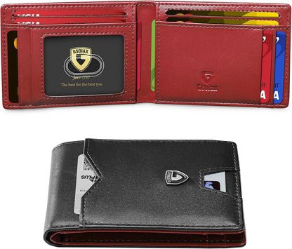 Men's Slim Blocking Wallet - Minimalist Carbon Fiber Bifold