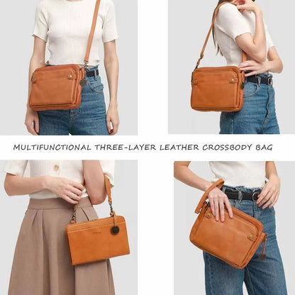 🔥LAST DAY 49% OFF- Three-Layer Leather Crossbody Shoulder & Clutch Bag