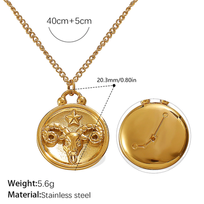Artisan Zodiac Medallion Necklace