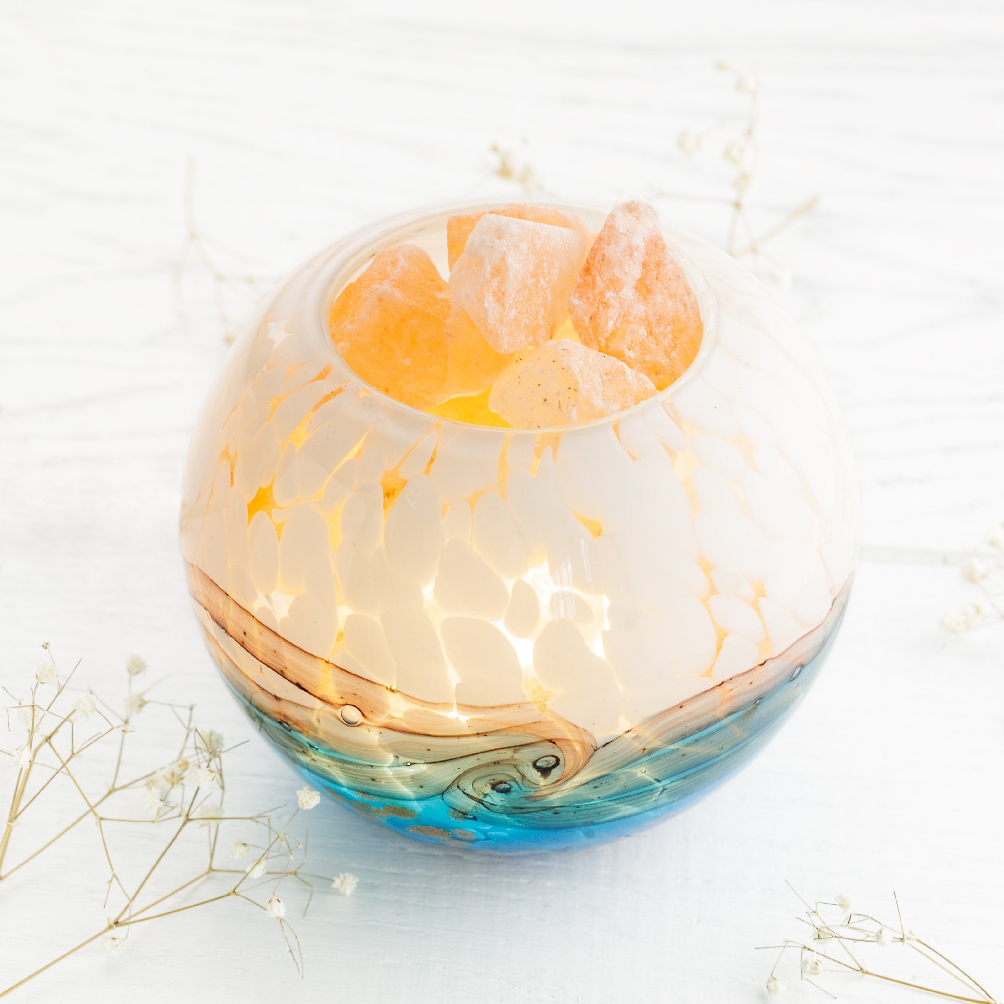 Blown Glass Himalayan Salt Lamp