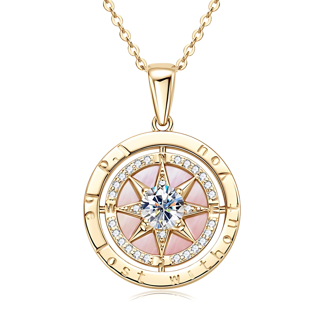 "I'd Be Lost Without You" Compass Necklace