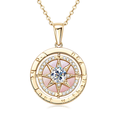 "I'd Be Lost Without You" Compass Necklace