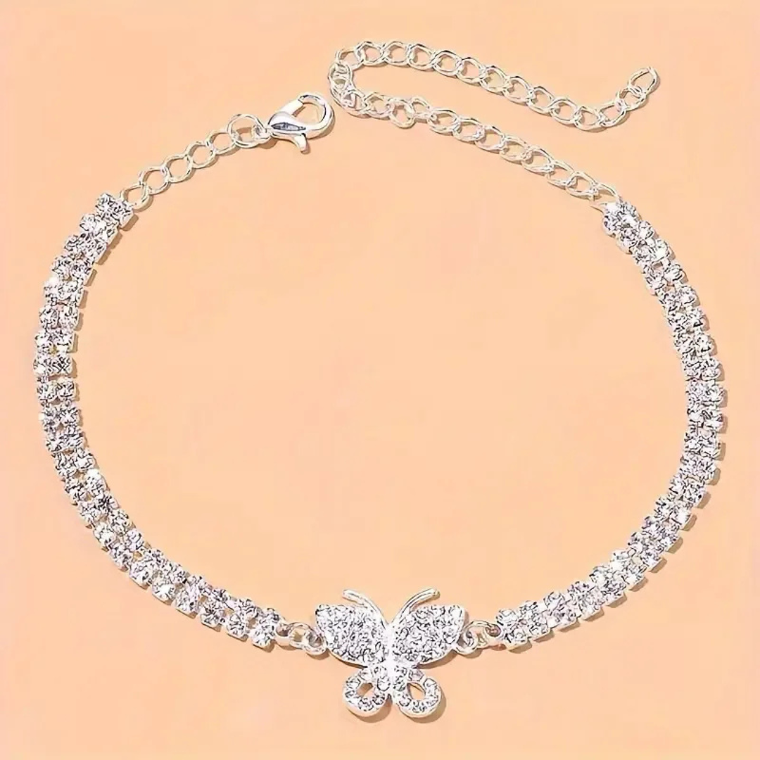 Radiant Wings Butterfly Anklet
