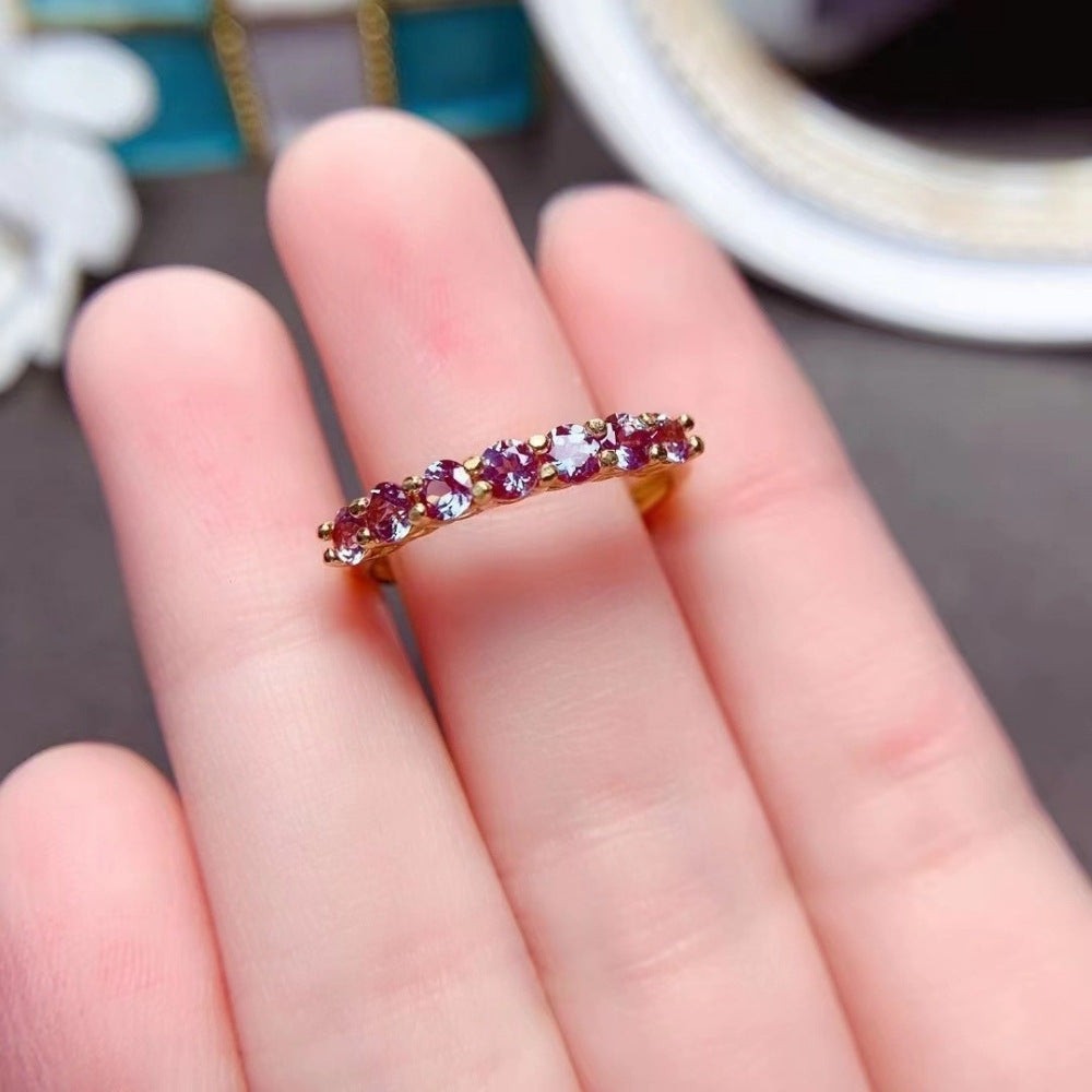 Natural Alexandrite Crystal Ring