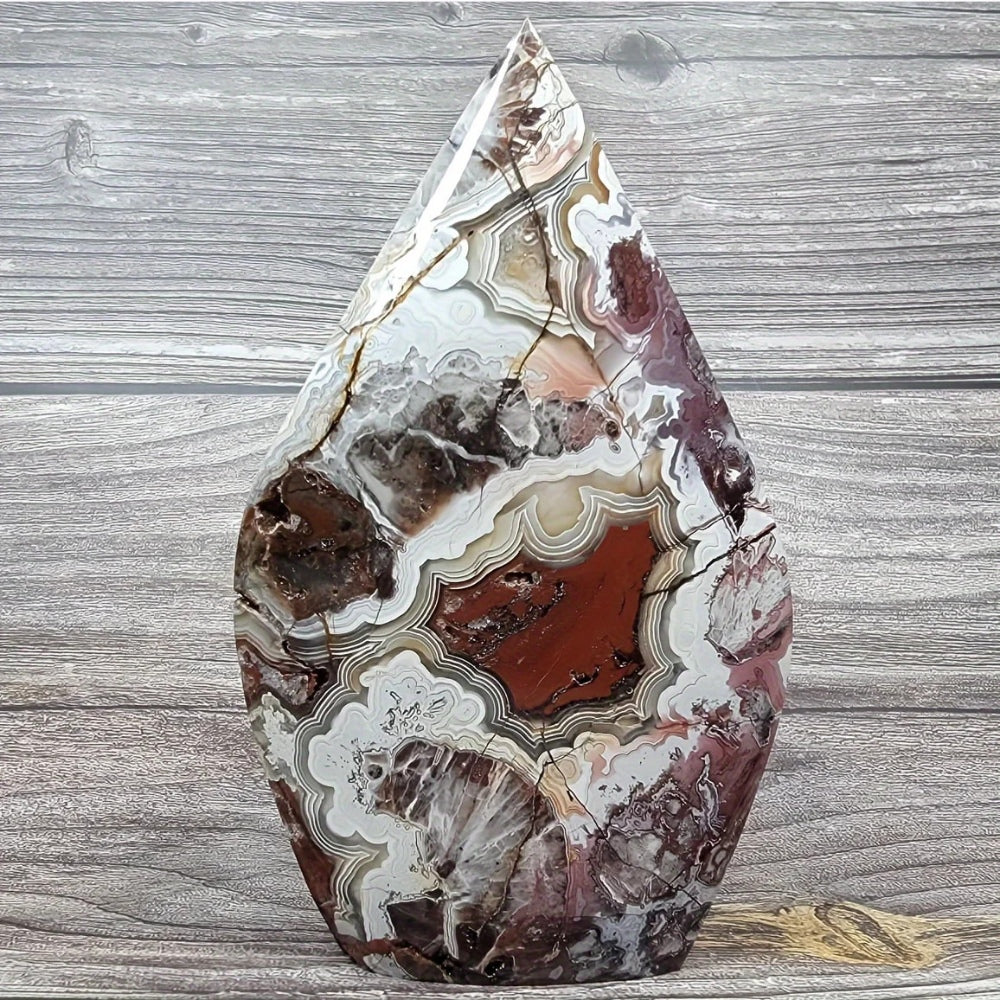 Crazy Lace Agate Ornament Point
