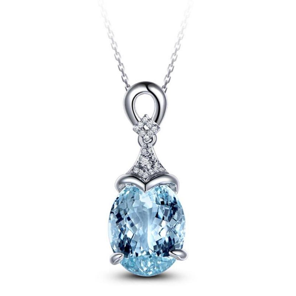 Aquamarine Drop Necklace