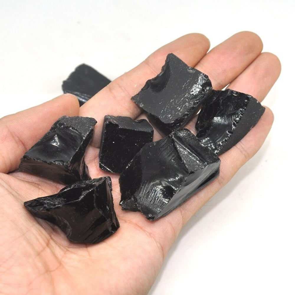 Natural Black Raw Obsidian Stones