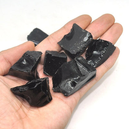 Natural Black Raw Obsidian Stones