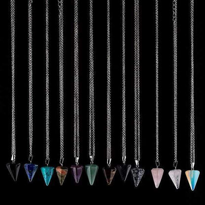 Hexagon Crystal Pendulum Necklace