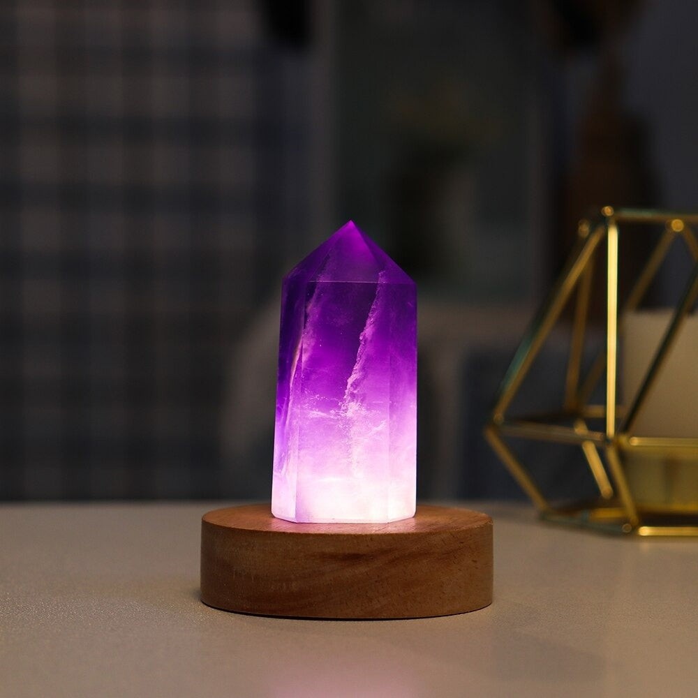 Amethyst Crystal Point Lamp