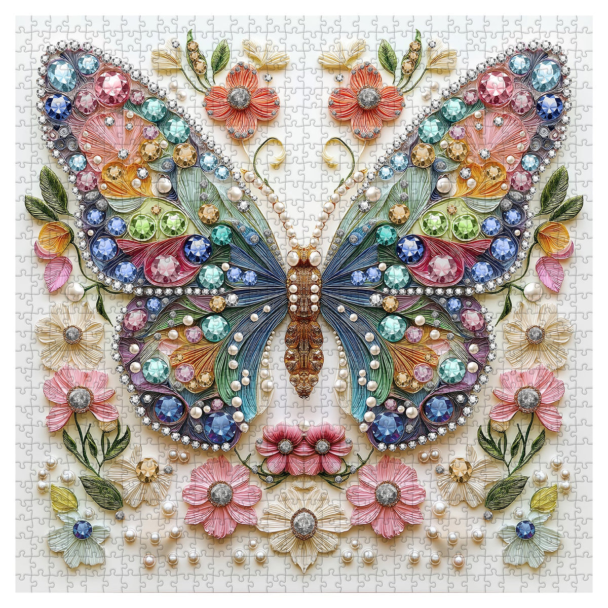 Jewels of the Fluttering Wings Jigsaw Puzzle 1000 Pieces