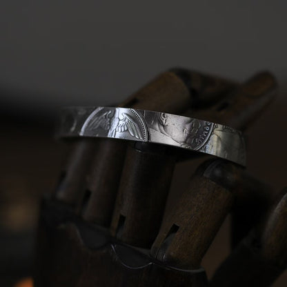 German Mark Silver Coin Ring & Bangle – Adjustable Open Design | One Size Fits Most