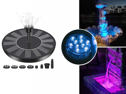 🔥Hot Sales 56% OFF🔥Solar Fountain, Solar Powered Bird Bath Fountain Pump with 4 Nozzles 1.4W Solar Panel Kit Water Pump, Outdoor Watering Submersible Pump for Pond, Pool, Garden, Fish Tank