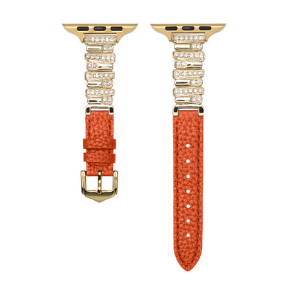 Aurora Crystal Leather Apple Watch Strap
