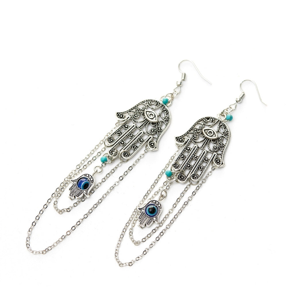 Spiritual Hamsa Evil Eye Earrings