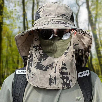 Spring/Summer Fisherman's Hat Detachable Outdoor Fishing Face Covering Neck Protection