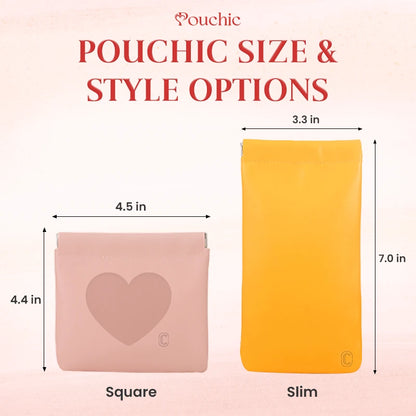 Pouchic - Personalized Snap Closure Leather Organizer Pouch