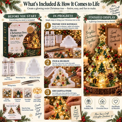🎄Atroposcrystal DIY Christmas Tree Night Light Kit — 💕On this day filled with love, let a handcrafted glowing Christmas tree speak for your heart