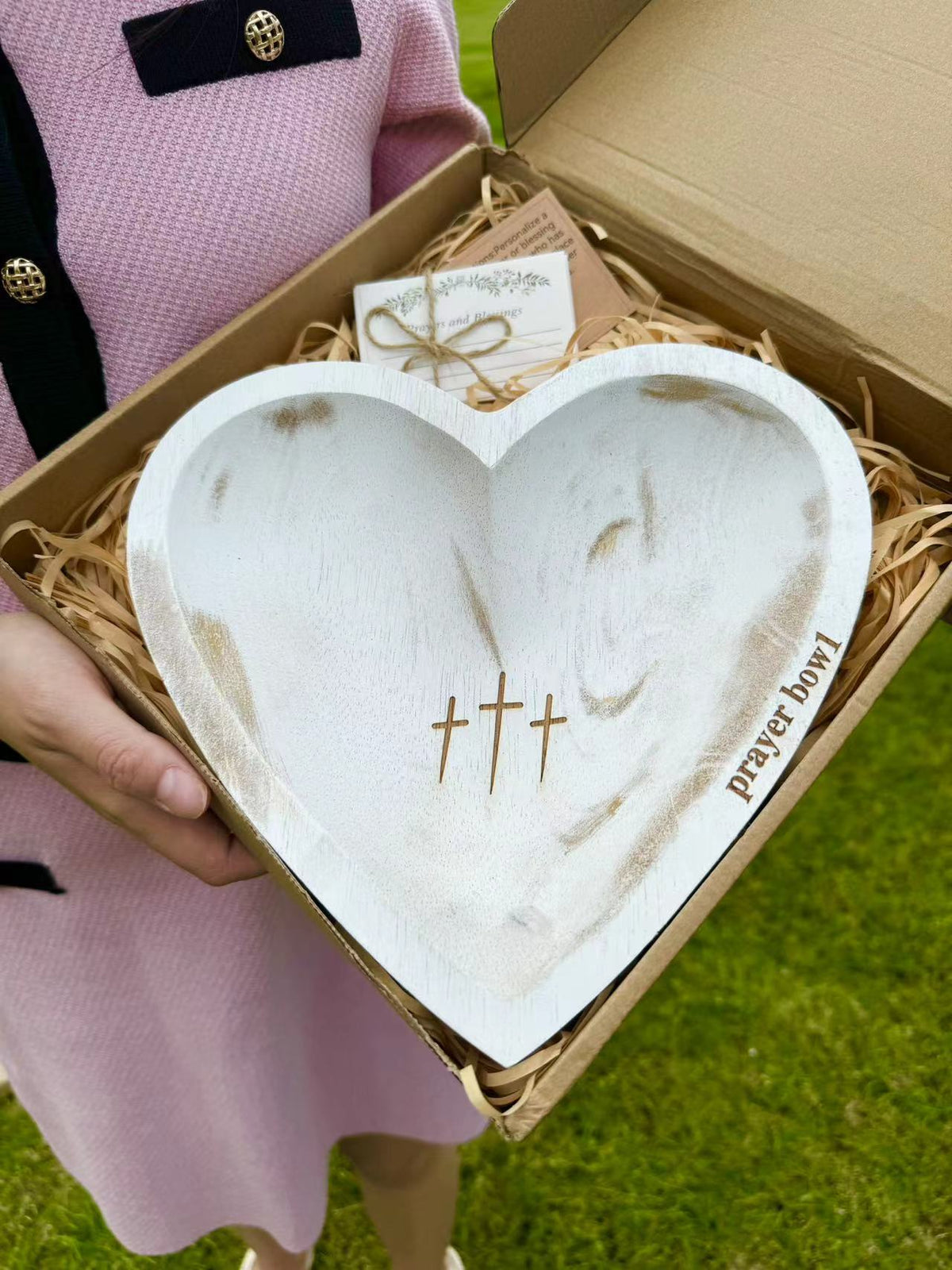 🎁Mother's Day Sale- New Heart Prayer Bowl Modern Cross religious gifts