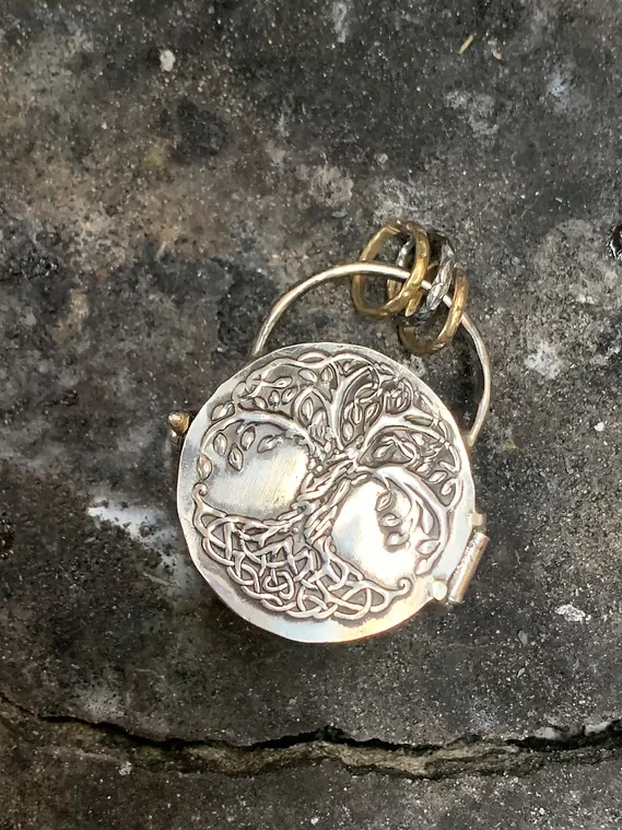 ✨100% Handmade 925 Silver Triple Moon & Tree of Life Locket(Emma Hope Handmade®)