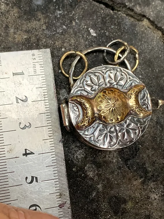 ✨100% Handmade 925 Silver Triple Moon & Tree of Life Locket(Emma Hope Handmade®)