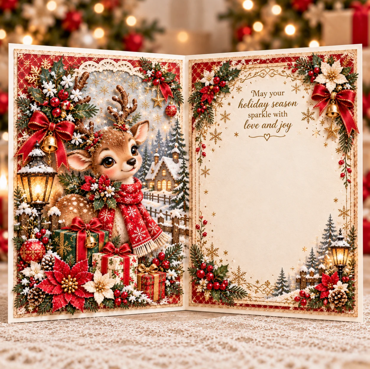 3D Christmas Angel Greeting Card