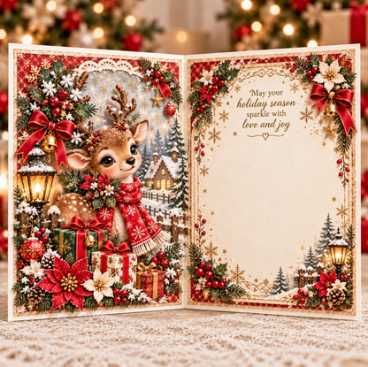 3D Christmas Angel Greeting Card