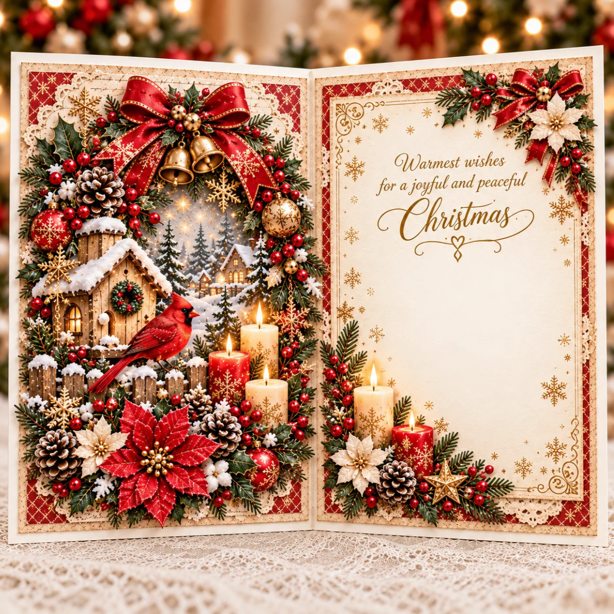 3D Christmas Angel Greeting Card