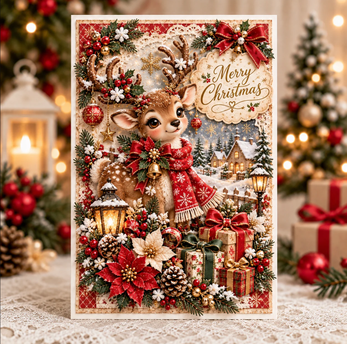 3D Christmas Angel Greeting Card
