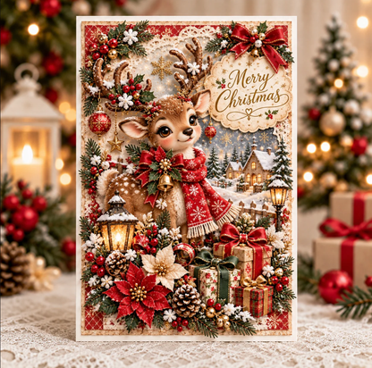 3D Christmas Angel Greeting Card