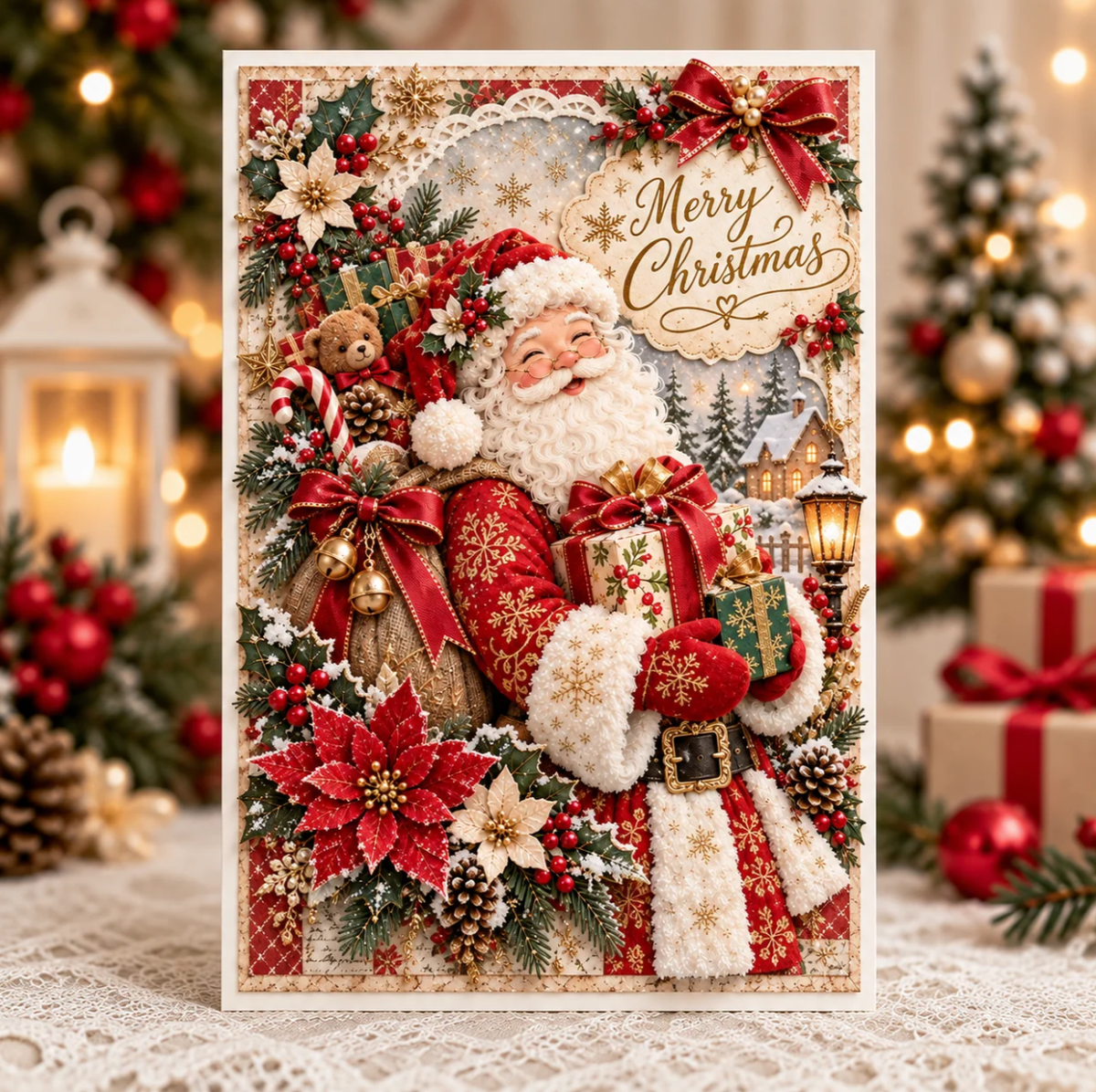 3D Christmas Angel Greeting Card