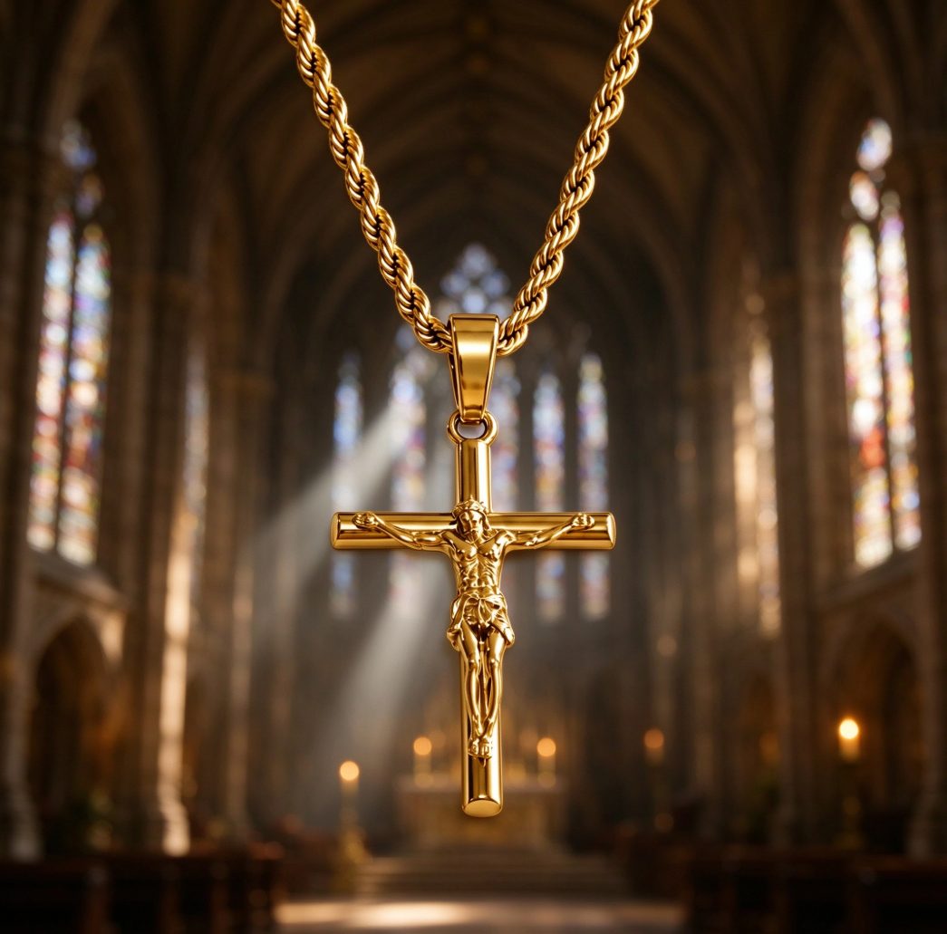 Cadena de Crucifijo de Jesús