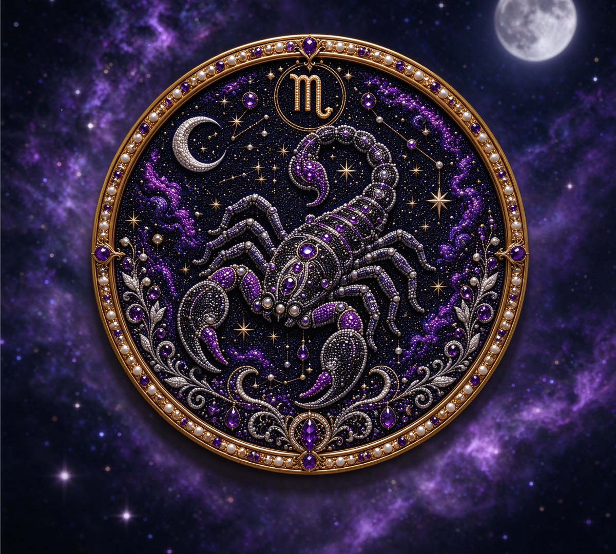 🔥 LAST DAY 49% OFF – ✨ Premium 3D Pearl 12 Zodiac Signs Art Kit | Luxury Flocked Canvas with Scratch-Resistant Non-Fading Pearl Beads DIY Handmade Astrology Decor ♈🌙💎
