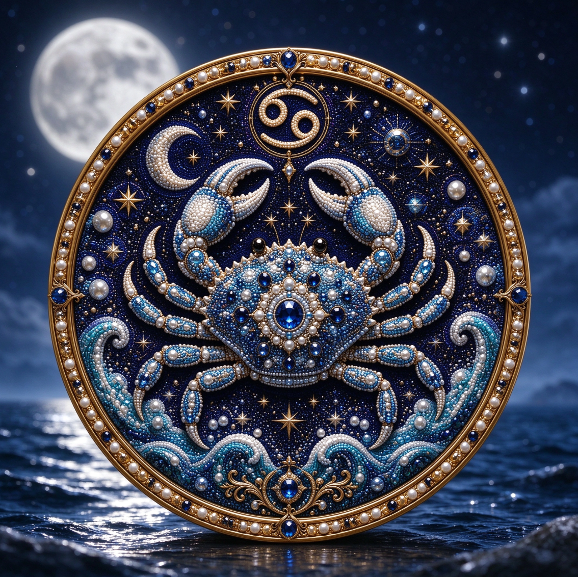 🔥 LAST DAY 49% OFF – ✨ Premium 3D Pearl 12 Zodiac Signs Art Kit | Luxury Flocked Canvas with Scratch-Resistant Non-Fading Pearl Beads DIY Handmade Astrology Decor ♈🌙💎