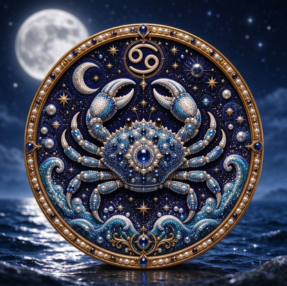 🔥 LAST DAY 49% OFF – ✨ Premium 3D Pearl 12 Zodiac Signs Art Kit | Luxury Flocked Canvas with Scratch-Resistant Non-Fading Pearl Beads DIY Handmade Astrology Decor ♈🌙💎