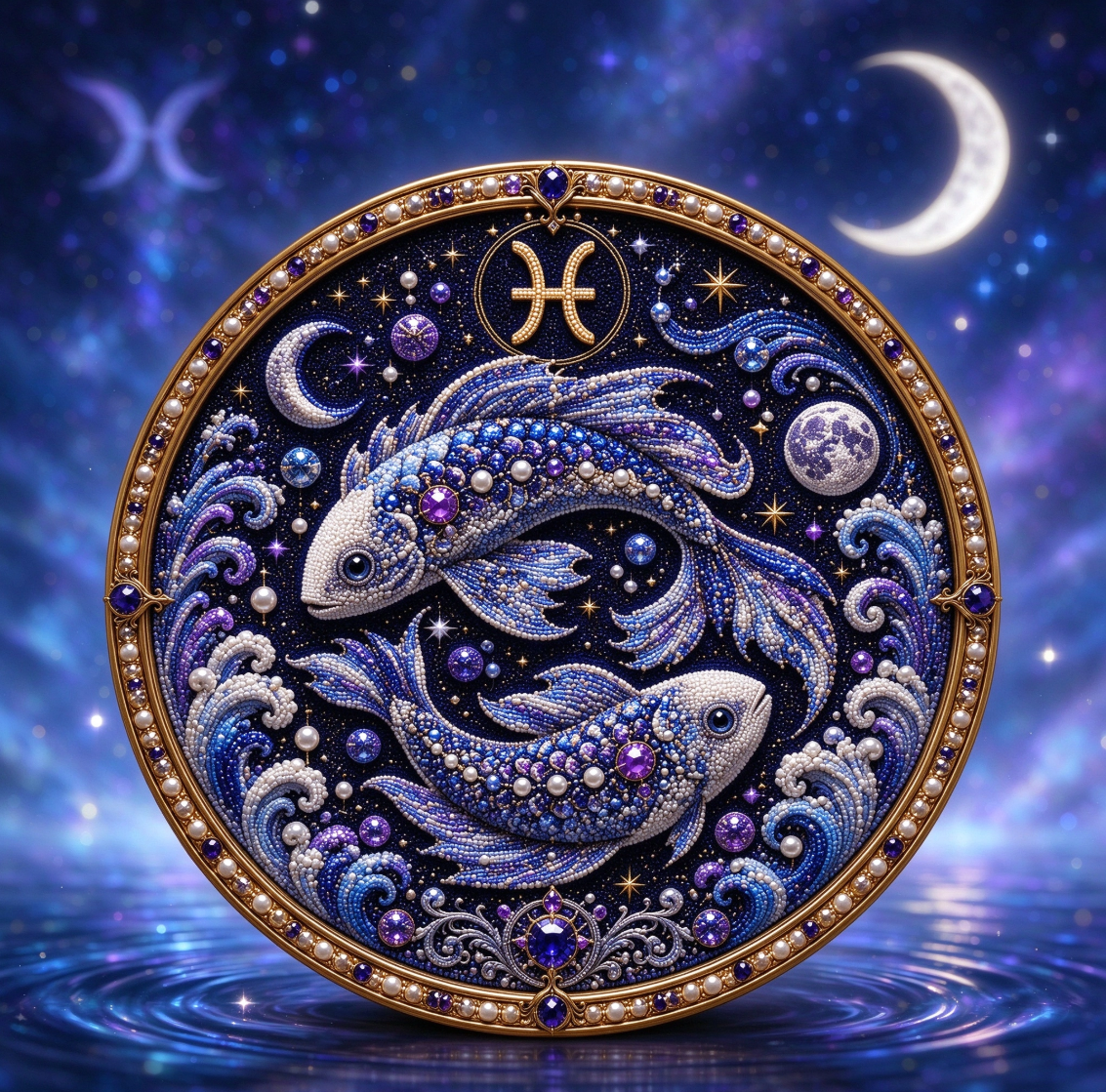 🔥 LAST DAY 49% OFF – ✨ Premium 3D Pearl 12 Zodiac Signs Art Kit | Luxury Flocked Canvas with Scratch-Resistant Non-Fading Pearl Beads DIY Handmade Astrology Decor ♈🌙💎