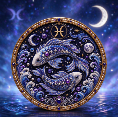 🔥 LAST DAY 49% OFF – ✨ Premium 3D Pearl 12 Zodiac Signs Art Kit | Luxury Flocked Canvas with Scratch-Resistant Non-Fading Pearl Beads DIY Handmade Astrology Decor ♈🌙💎
