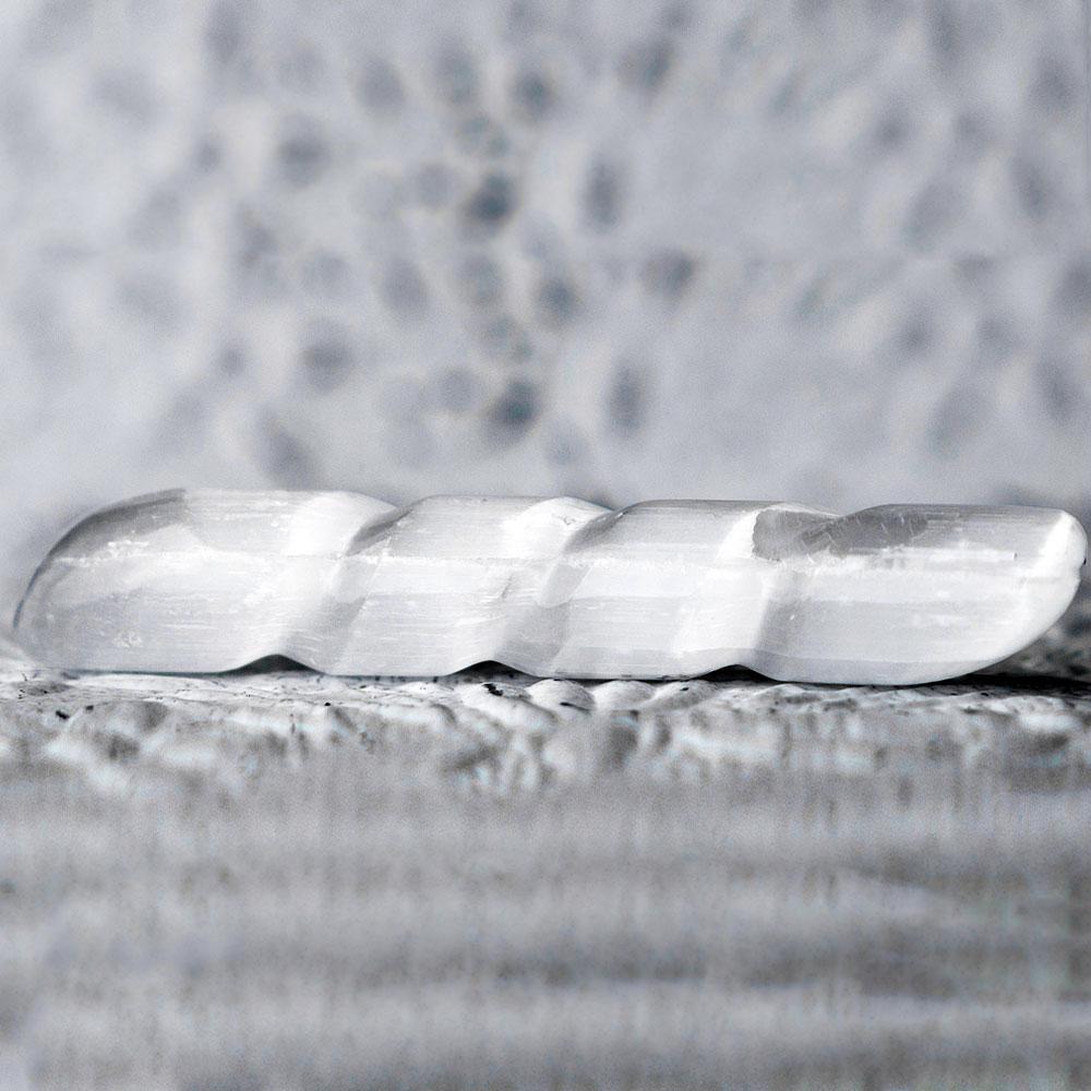 Twisted Selenite Massage Wand