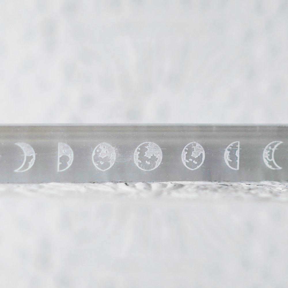 Selenite Moon Phase Wand 7"