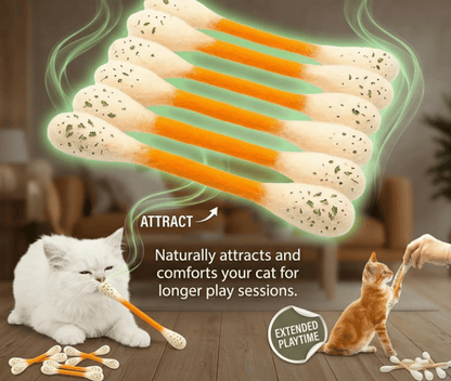 ❤️For happy, healthy, and active indoor cats🐱Swabs Large Size Cat Toys with Catnip