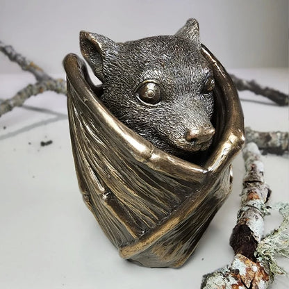 🦇 LAST DAY 49% OFF | Handmade Bronze Bat Jewelry Box – Gothic Trinket Cup & Ring Holder Gift