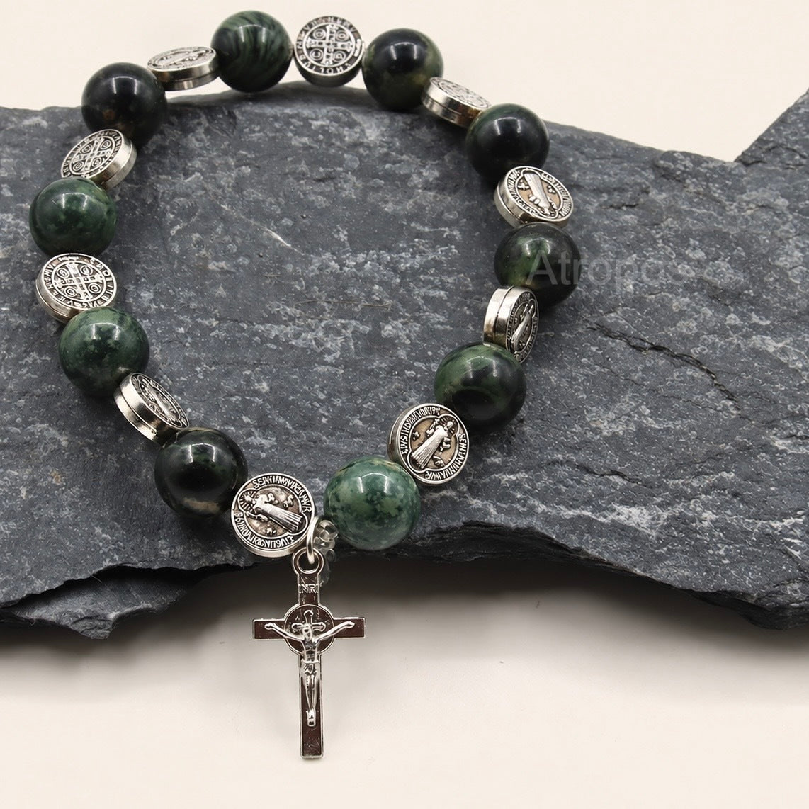 Natural Biblical Stone Rosary Bracelet